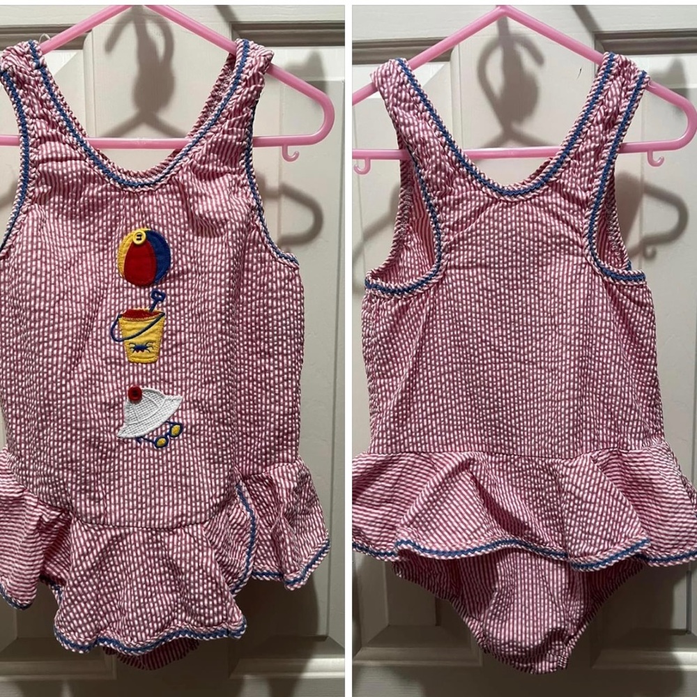 Bailey Boys girls seersucker swimsuit